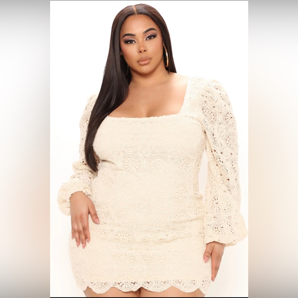 Fashion Nova No Way Crochet Mini Dress